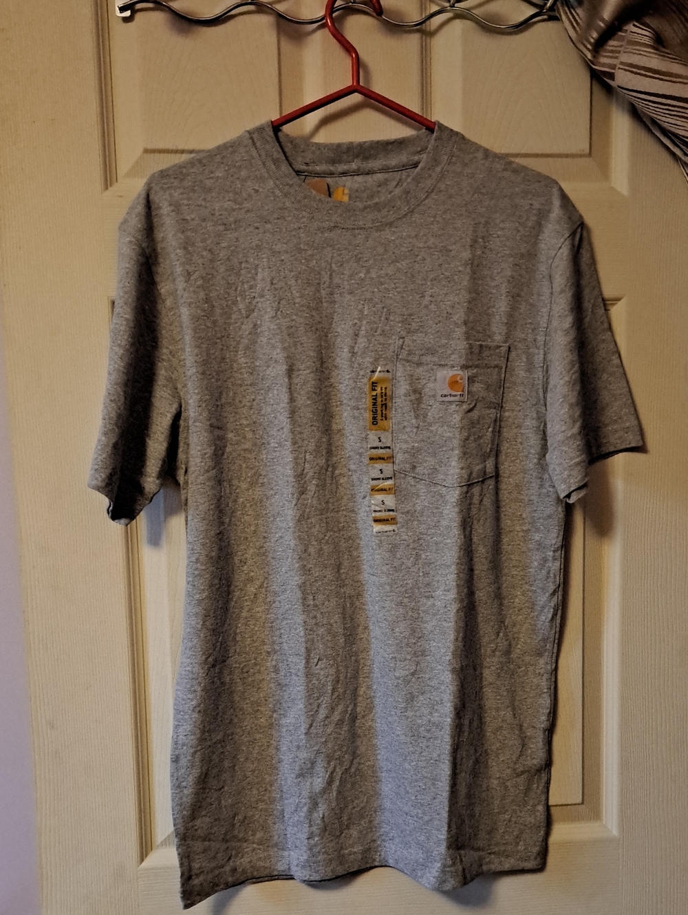 Carhartt Gray Short Sleeve Pocket Tee - Crewneck